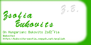 zsofia bukovits business card